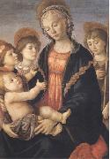 Sandro Botticelli Madonna and Child with St John and two Saints Spain oil painting artist